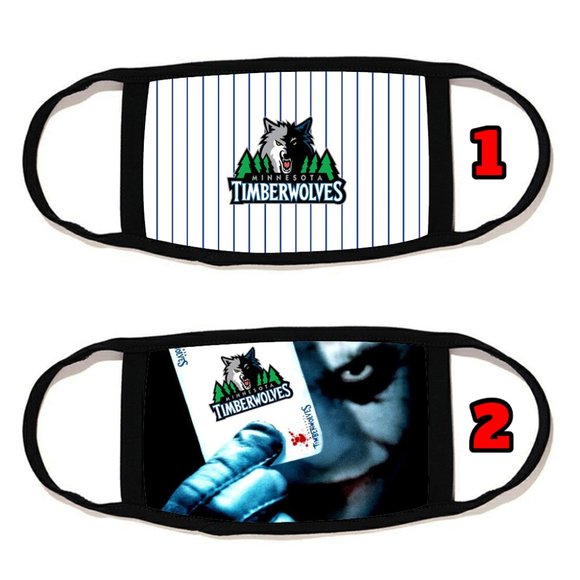 2 PACKS Minnesota Timberwolves face mask